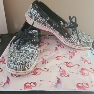 Zebra boat shoes
